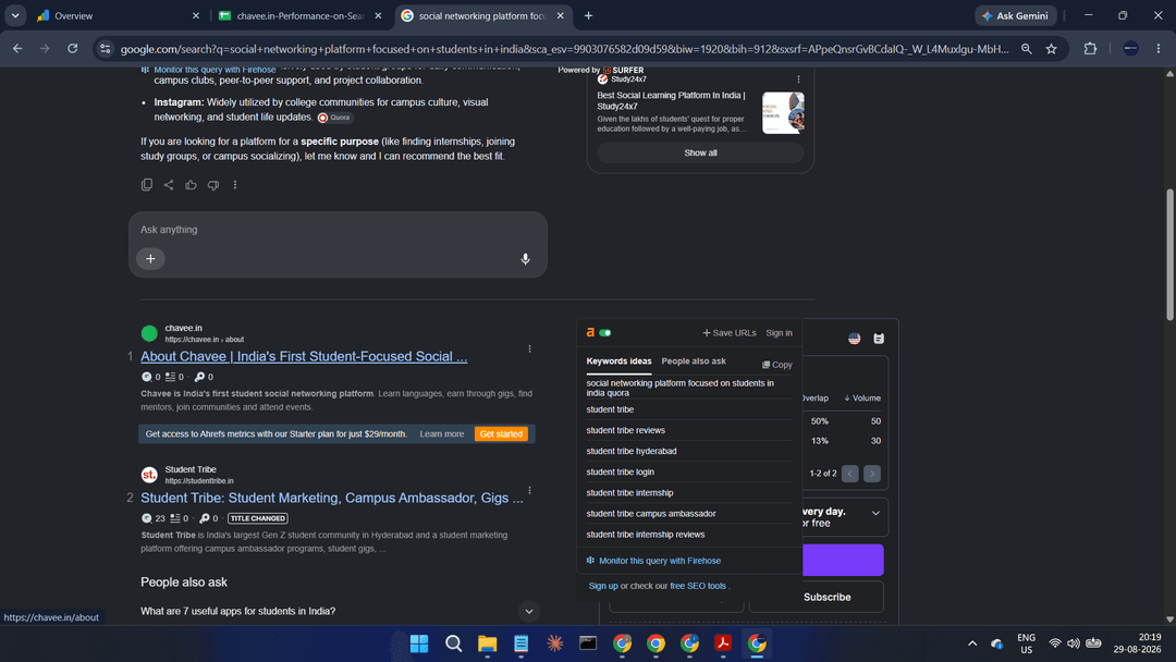 CHAVEE organic search ranking screenshot 3